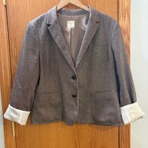 Gap Brown Tweed Academy Blazer sz 16